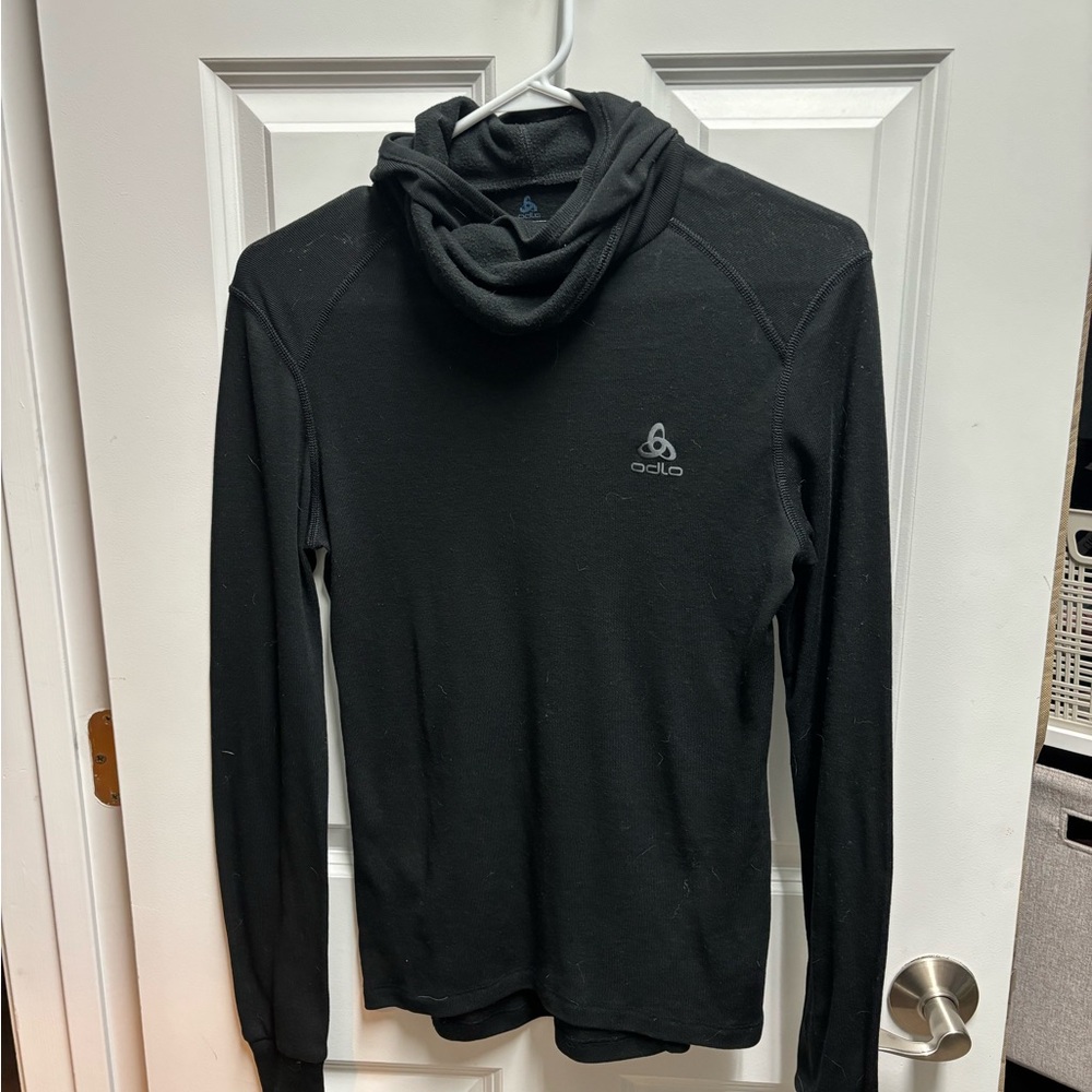 Odlo Black Women's Hooded Baselayer, size medium